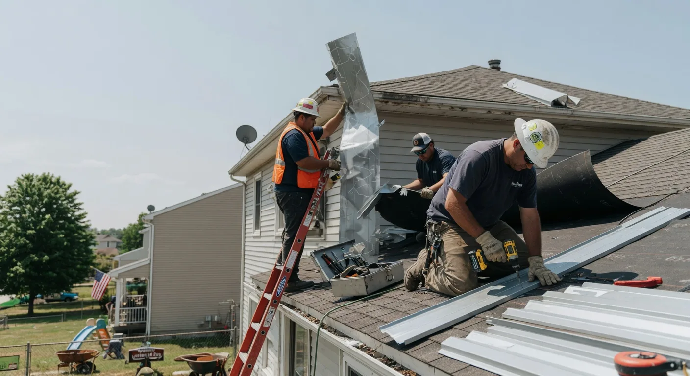 Storm Damage Metal Roof Repair in Stamford, NY